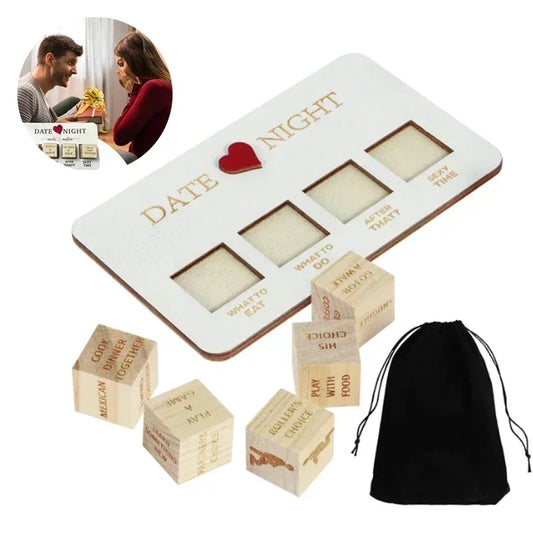 Wooden Date Night Dice Wooden Date Night Dice Games For Couple