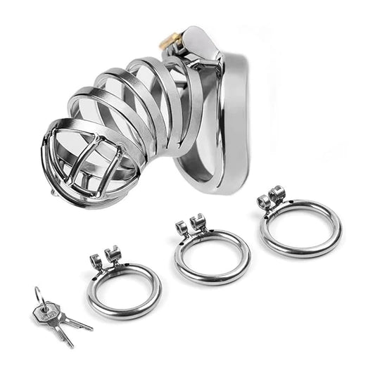 Runyu Stainless Steel Metal Chastity Lock Bondage Adult Men'S Chastity Cage Cock Restriction SM Abstainer Sextoys