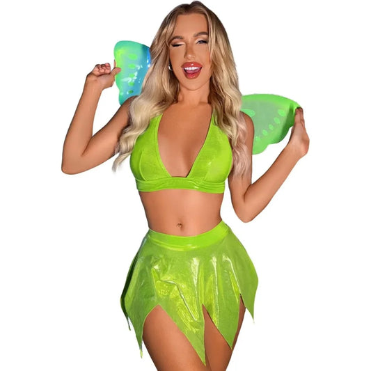 Tinker bell like Fairy Costumes for Women, Butterfly Wings Cosplay Rave,Cosplay Costumes