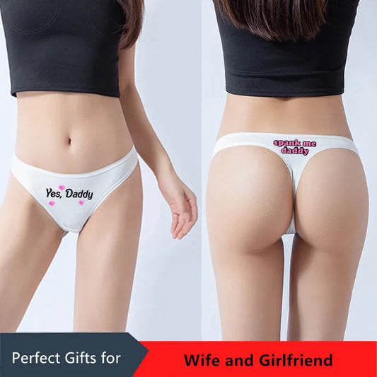 SPANK ME Daddy Sexy Underwear for Women Panties Yes Daddy